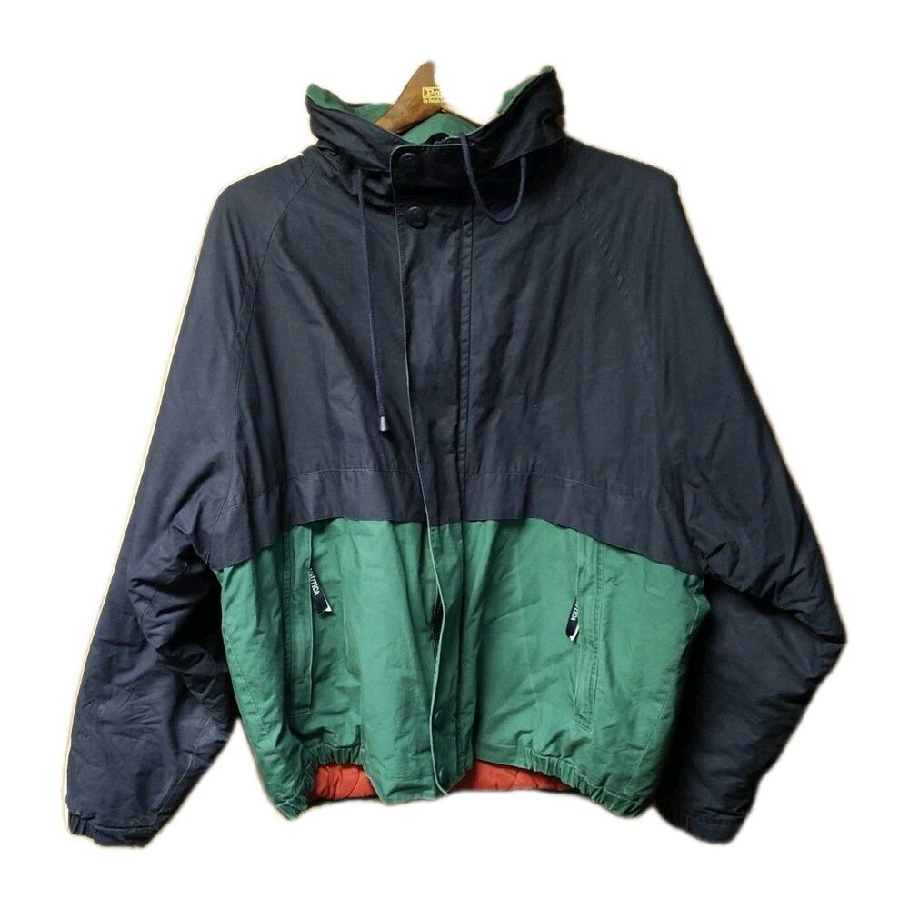 Vintage 90s Nautica Sport Jacket Size L Oversized hidden hood